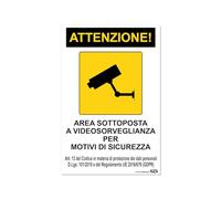 TLDSHOP® - Cartel de señalización reflectante (adhesivo reflectante sobre soporte rígido) - Medidas: 20 x 30 cm - 1 piezas - Modelo: (Área videosorvigilada, soporte PVC 5 mm (FOREX))