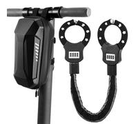 TLGREEN 93cm Candado Patinete Electrico Antirrobo, Cerradura Combinación 4 Dígitos, Candado de Cadena Grueso de 6mm, Antirrobo Bloqueo con Bolsa Impermeable, para Patinetes eléctricos/Bicicletas/Motos