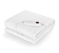 TLGREEN Calienta Camas Eléctrico Individual 100W |193x91 cm| 6 Niveles de Temperatura| Calientacamas Calentador con Apagado Automático, Protección contra Sobrecalentamiento| Lavable| Transpirable