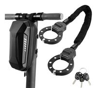 TLGREEN - Candado antirrobo, 8 mm, cadenas, 93 cm, resistente antirrobo, cadena de bicicleta con llaves, bolsa impermeable, candado de bicicleta antirrobo para scooter, bicicletas, motocicleta, portal