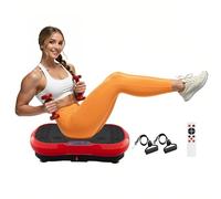 TLGREEN Plataforma vibratoria 120 niveles 10 programas de entrenamiento | diseño compacto | bandas de entrenamiento | antideslizante | motor silencioso | tabla de vibración para fitness en casa |