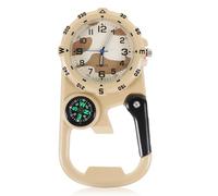 tlidfgeo Reloj de bolsillo con mosquetón, reloj FOB con clip en la cara luminosa, reloj de cuarzo, brújula, impermeable, para médicos, enfermeras, paramédicos, chefs, deporte, unisex, negro
