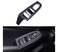 TLIFORT Interruptor de elevación de ventana del lado del conductor para Subaru Crosstrek 2024, borde del panel de botones, fibra de carbono ABS