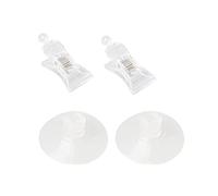 Tlilyy 2 unidades de 47 mm transparente plástico montado en la pared con ventosa