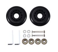 Tlilyy equipaje maleta ruedas reemplazo accesorio piezas 60x18mm respetuoso del medio ambiente PU rodamientos de acero en la maleta de reparación negro