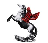 Tlilyy Estatua de Caballo de Equitación - Escultura de Arte Moderno, Acentos de Decoración De Interés, Artesanía de Resina, Figuras de Colección, Adorno, Salón