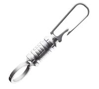 Tlilyy - Hebilla de cinturón integrada, aleación de titanio, llavero universal de tracción, herramienta de apertura de botella, llavero, unisex