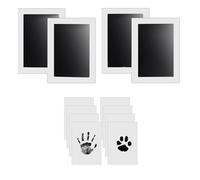 Tlilyy Kit de huellas de patas para perros y gatos, 4 almohadillas para impresiones de tinta, 8 tarjetas para huellas, almohadilla para sellos de huellas de nariz para perros, kit para huellas
