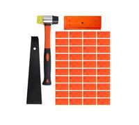 Tlilyy Kit de instalación de parquet laminado y madera, espaciadores, bloque de roscado, barra de tracción y mazo de mango de fibra de vidrio, 43 unidades