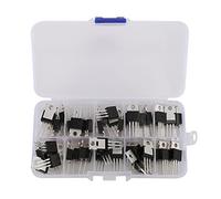 Tlilyy Kit Surtido de Transistores Mosfet Serie IRF de 50 Piezas 10 Tipos, Incluidos IRFZ44 / 510/520/530/540/640/740/840/3205/9540