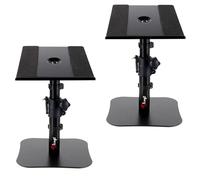Tlingt Support Juego de 2 soportes para monitor y altavoces de estudio (2 unidades, 24 x 22,5 cm, inclinable de metal (-10° a +10°) para altavoces de monitor de 5 a 7 pulgadas y altavoces de