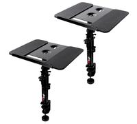 Tlingt Support Soporte para monitor de estudio, soporte de mesa para altavoces con abrazadera de mesa para monitores de estudio, soporte de pinza, giratorio, inclinable, altura ajustable, color negro