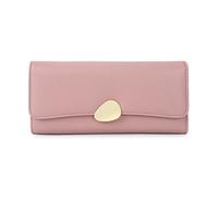 TLMDXTEU Cartera Larga para Mujer Ladies Purse Lychee Trifold Wallet Clutch Gran Capacidad(Rosado)