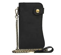 TLMDXTEU Cartera para Hombre con Cadena Cartera de Cuero for Hombre Larga con Cadena