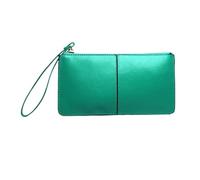 TLMDXTEU Cartera para Mujer Cartera Larga de Tres Capas con Cremallera, Cuero Moda y múltiples Ranuras for Tarjetas for Mujer Monedero Largo de Señora(Verde)