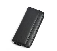 TLMDXTEU Cartera para Mujer Monedero Largo de Cuero for Mujer con múltiples Ranuras for Tarjetas y Cremallera Gran Capacidad Monedero Largo de Señora(Schwarz)
