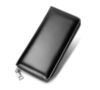 TLMDXTEU Carteras Hombre Cartera de Cuero Unisex Alargada Multifuncional(Schwarz)