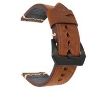 TLMDXTEU Correa de Reloj de Cuero Crazy Horse Leather Strap Switch Quick Release Vintage FoMujeres Hombres Reemplazo (Dark brown,22mm)