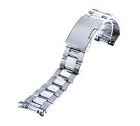 TLMDXTEU Correa de Reloj de Metal para Hombre y Mujer Correa de reloj acero inoxidable con boca arco, accesorios ligeros tamaño mediano(Silver,20mm)