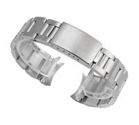 TLMDXTEU Correa de Reloj de Metal para Hombre y Mujer Correa de reloj acero inoxidable con cierre plegable en la parte trasera tortuga(Silver,20mm)