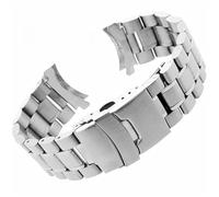 TLMDXTEU Correa de Reloj de Metal para Hombre y Mujer Correa de reloj acero inoxidable, pulsera con doble hebilla, accesorios for(Silver,24mm)