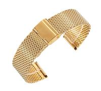 TLMDXTEU Correa de Reloj de Metal para Hombre y Mujer Pulsera de acero inoxidable malla Correa reloj(Gold,18mm)