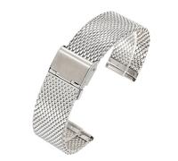 TLMDXTEU Correa de Reloj de Metal para Hombre y Mujer Pulsera de acero inoxidable malla Correa reloj(Silver,22mm)