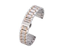 TLMDXTEU Correa de Reloj de Metal para Hombre y Mujer Reloj Correa de acero inoxidable Hebilla metal Plata(Silver 1,20mm)