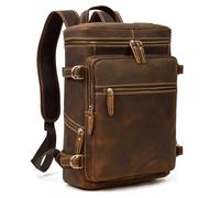 TLMDXTEU Mochila Informal de Cuero Para Hombre Bolso de hombro cuero retro for hombre, mochila escolar for exteriores