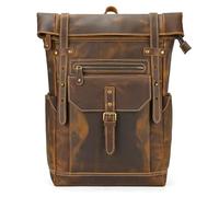 TLMDXTEU Mochila Informal de Cuero Para Hombre Bolso de hombro vintage for hombre, mochila cuero for estudiante, escolar