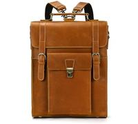 TLMDXTEU Mochila Informal de Cuero Para Hombre Leather Shoulder Bag Vintage Flap Backpack Multi Handbag