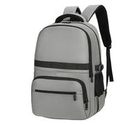 TLMDXTEU Mochila Informal de Cuero Para Hombre Men's Shoulder Bag Casual Travel Women Backpack(Grey)