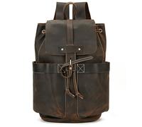 TLMDXTEU Mochila Informal de Cuero Para Hombre Mochila de cuero for hombre Bolso hombro for con solapa