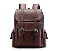 TLMDXTEU Mochila Informal de Cuero Para Hombre Mochila de viaje for hombre mochila ocio PU(Colour 1)