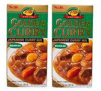 TLT FOODS - PACK 2x S&B Curry Japones en pastilla - Medio Picante - 92g (5x18,4g)