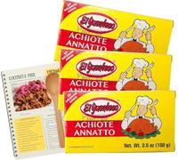 TLT FOODS - PACK El Yucateco Achiote en pasta condimentado (Pack de 3) - Incluye folleto de recetas