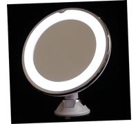 TLTDSMYF Lighted Makeup Mirror LED Vanity Mirror Vintage Makeup Mirror 10x Magnifying LED Wall Mount with Suction Cup Cosmetics Mirror Plastic Gooseneck Hose Travel Bathroom Tabletop Mirror