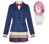 TLXNN Disfraz de cosplay de Takakura Ken con peluca Momo Ayase, juego de rol, conjunto completo de Aira Shiratori, disfraz de anime de Halloween, uniforme para adultos para fiesta de carnaval