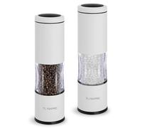 TLYSXPRO Juego de Molinillos de Sal y Pimienta con Molienda Ajustable | Molinillo de Pimienta Manual con Diseño Recargable | Núcleo de Cerámica | Esencial de Cocina (2 Piezas, Blanco)
