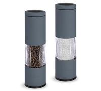 TLYSXPRO Juego de Molinillos de Sal y Pimienta con Molienda Ajustable | Molinillo de Pimienta Manual con Diseño Recargable | Núcleo de Cerámica | Esencial de Cocina (2 Piezas, Azul-Gris)