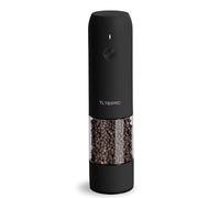 TLYSXPRO Molinillo de pimienta eléctrico, recargable por USB, molinillo automático de sal y pimienta, con ajuste de grosor, luz LED, recargable, accesorio de cocina (1 unidad, Negro)