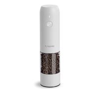 TLYSXPRO Molinillo de pimienta eléctrico, recargable por USB, molinillo automático de sal y pimienta, con ajuste de grosor, luz LED, recargable, accesorio de cocina (1 unidad, Blanco)