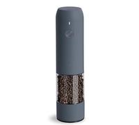 TLYSXPRO Molinillo de pimienta eléctrico, recargable por USB, molinillo automático de sal y pimienta, con ajuste de grosor, luz LED, recargable, accesorio de cocina (1 unidad, Azul-Gris)