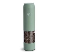 TLYSXPRO Molinillo de pimienta eléctrico, recargable por USB, molinillo automático de sal y pimienta, con ajuste de grosor, luz LED, recargable, accesorio de cocina (1 unidad, Sage)