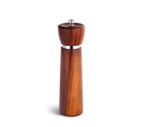 TLYSXPRO Molinillo de Pimienta Manual de Madera Recargable Mecanismo Cerámico Ajustable Altura 21 cm Acacia