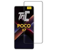 TM-Concept - Cristal templado curvo 3D para Xiaomi Poco X7, gama 3D Curved - Cristal transparente con marco negro - Calidad AAA+ Resistencia a golpes y arañazos 9H - Case Friendly [1 unidad]