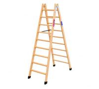 TM-DA Escalera Tijera Doble Acceso de Madera 9x2 Peldaños