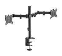 TM Electron Soporte Articulado para 2 Monitores, VESA hasta 100X100, para Pantallas de 17” a 32” y hasta 9kg, Guía para Cables, Orientación Vertical y Horizontal