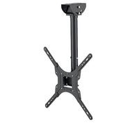 TM Electron TMSLC410 Soporte universal de techo extensible y giratorio para monitores o televisores LED, OLED, LCD, Plasma de 26" a 55",max. 30Kg, VESA 400x400, Negro