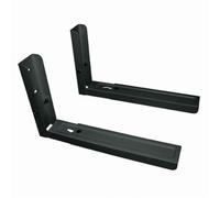 TM Electron Soporte para Microondas de Pared, Rieles Extensibles de 33cm a 48cm, hasta 35kg, Fabricado en Acero, Color Negro